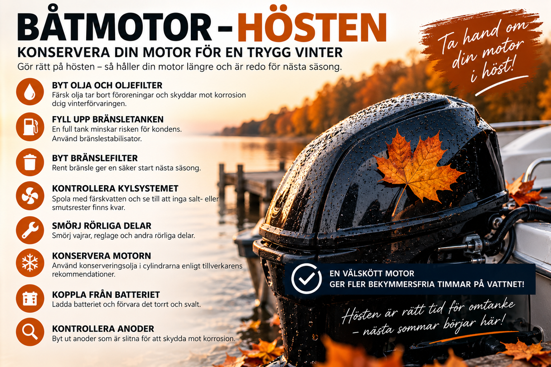 Båtmotor på hösten – så förbereder du motorn inför vintern