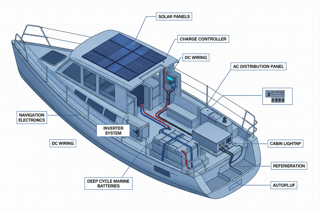 ⚡ Vad kan solpaneler driva på en båt?