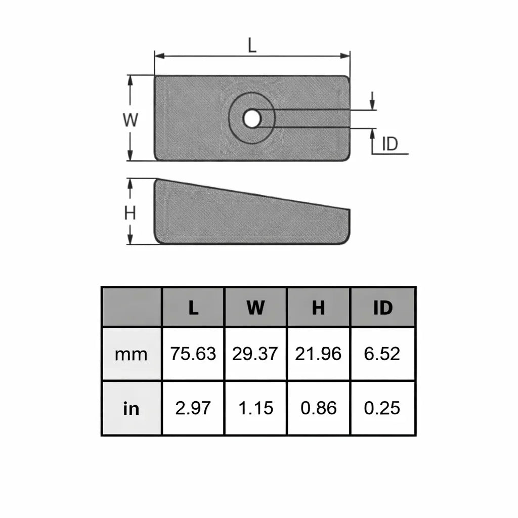 Anod för Mercury Utombordare 30-300 HK - Zinklegering 826134