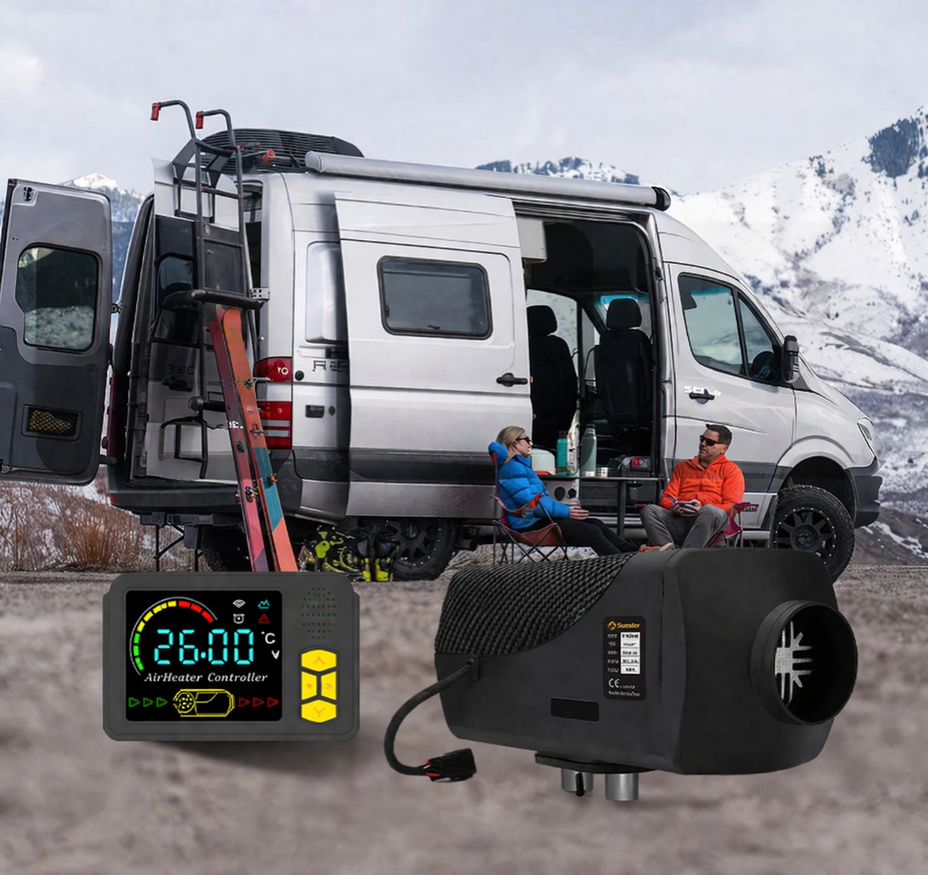 Dieselvärmare 2000W – Tyst Parkeringsvärmare 12V/24V med Bluetooth & LCD