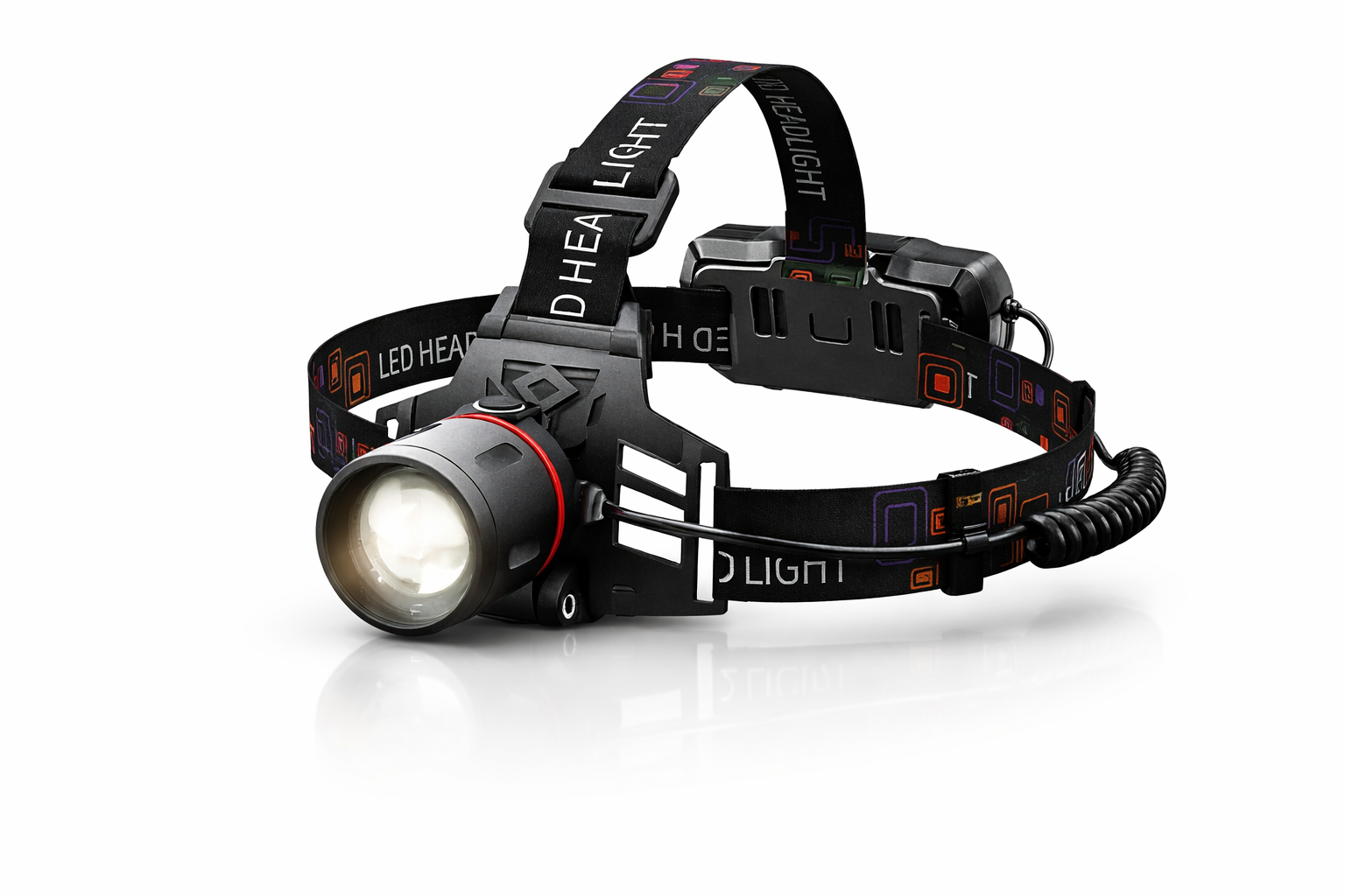 Röd LED Pannlampa - Professionell Pannlampa för Fiske och Camping.