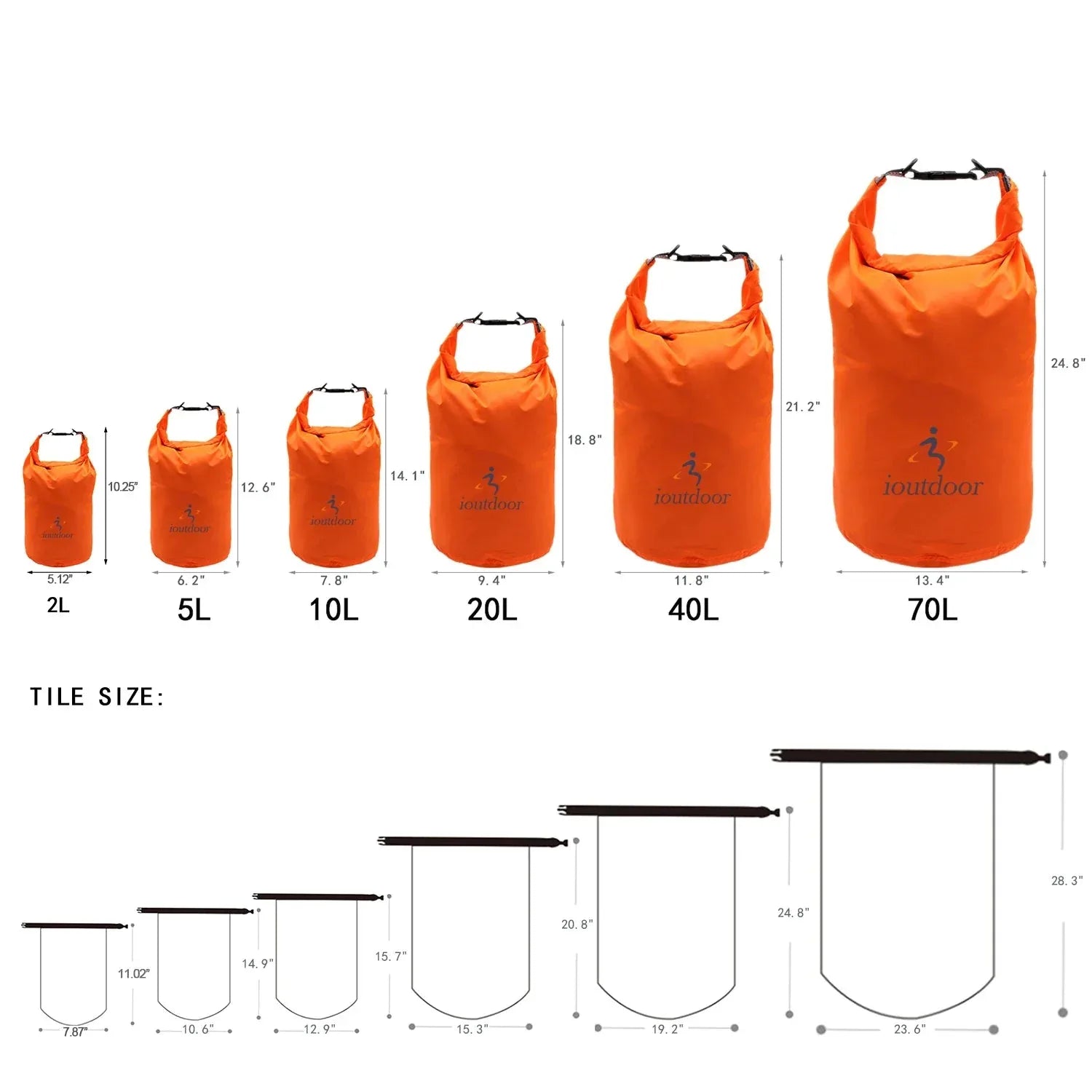 Vattentät Kajakväska 2L/5L/10L