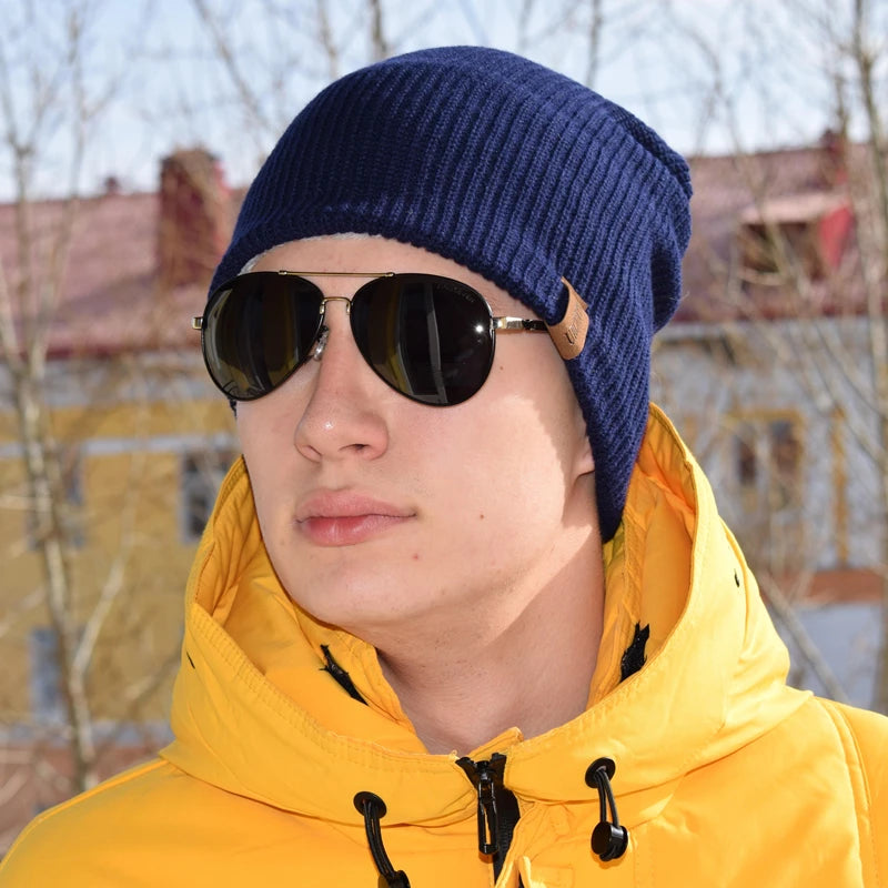 Pälsfodrad Vintermössa - Extra Varm Beanie med Fleecefoder | Unisex Dam & Herr