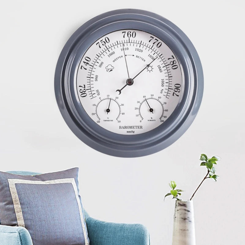 3-i-1 Digital Barometer Termometer Hygrometer - Väggmonterad Väderstation