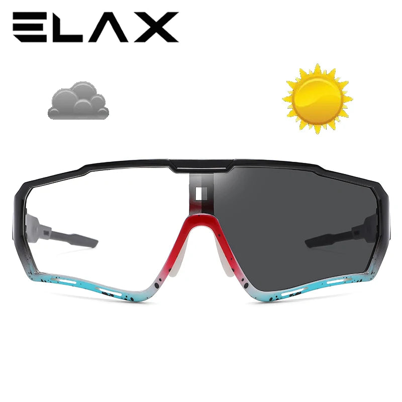 ELAX Fotokromatiska Sportglasögon – Unisex Cykel & MTB