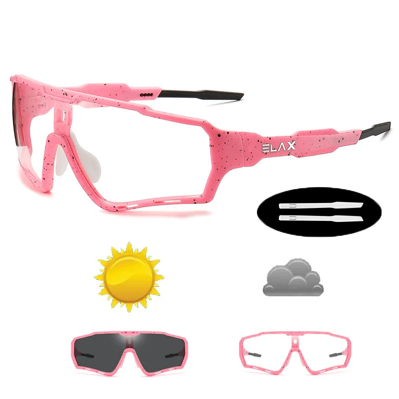 ELAX Fotokromatiska Sportglasögon – Unisex Cykel & MTB