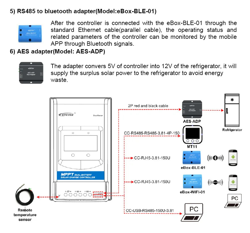 EPEVER DuoRacer MPPT Solarladdningsregulator 10A 20A 30A – Dubbelt batterisystem DR-serien
