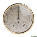 Väggmonterad Barometer Termometer Hygrometer 3-i-1 - Analog Väderstation Guld 1st