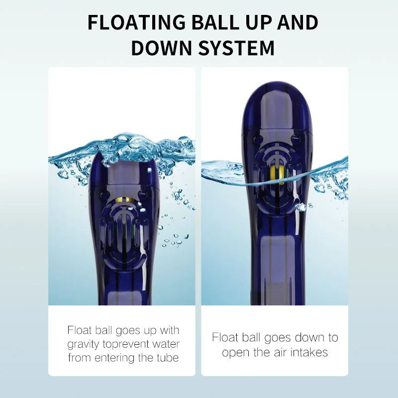 COPOZZ Professionell Snorkelmask - Heltäckande Dykarmask med Anti-Dimma