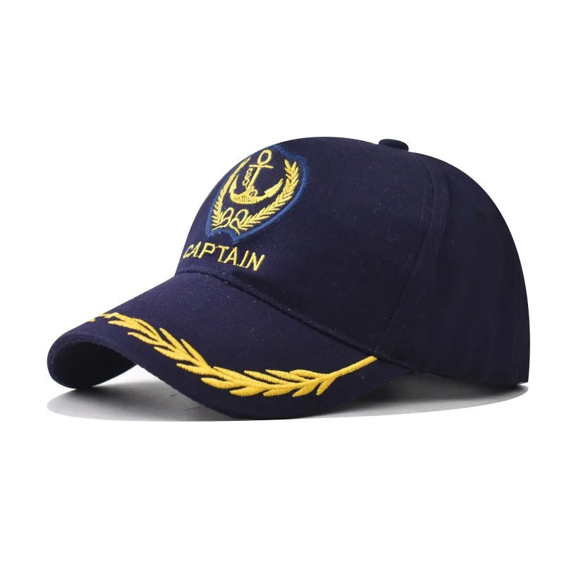 Kaptensmössa Sailor Yacht Hat 2026 - Nautisk Båtkaptens Mössa Broderad Blå Adjustable