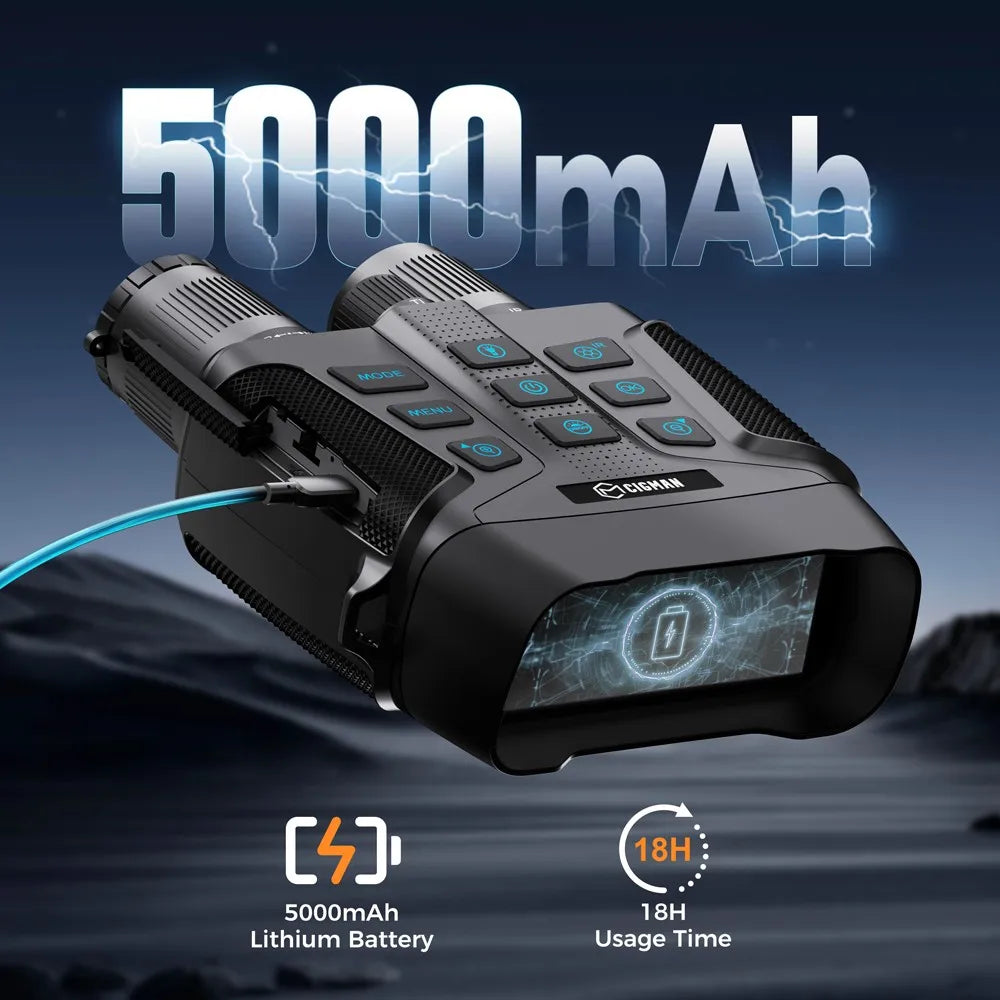 Nattsynskikare - 3.99" Skärm, 5000mAh, 5x Zoom