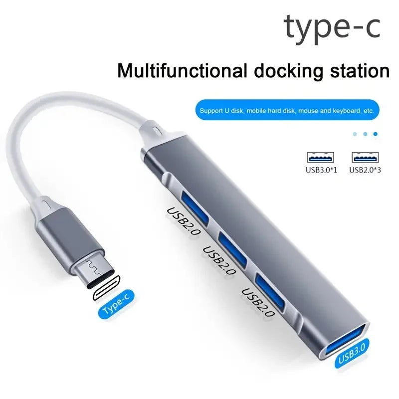 7-Ports USB-C Hub - USB 3.0 Multi-Port Adapter för MacBook & PC.