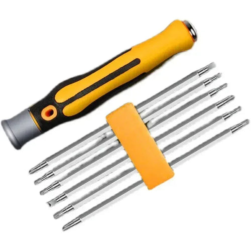 12-i-1 Magnetisk Skruvmejselset - Precision Multifunktionsverktyg med Kors och Platt Bits för Hem.