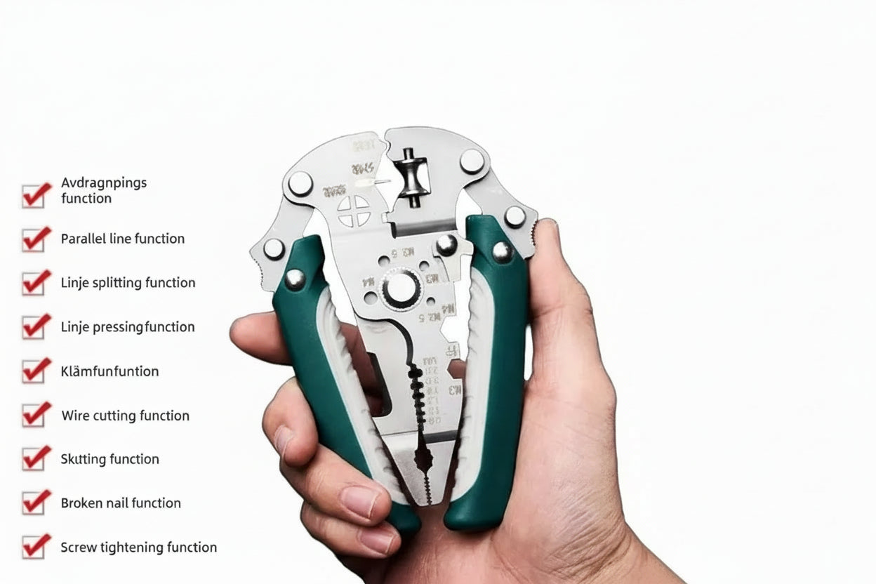 18-i-1 Aviso Avlägsningstång Crimpverktyg - Multifunktionell Elektriker Tång Professionell