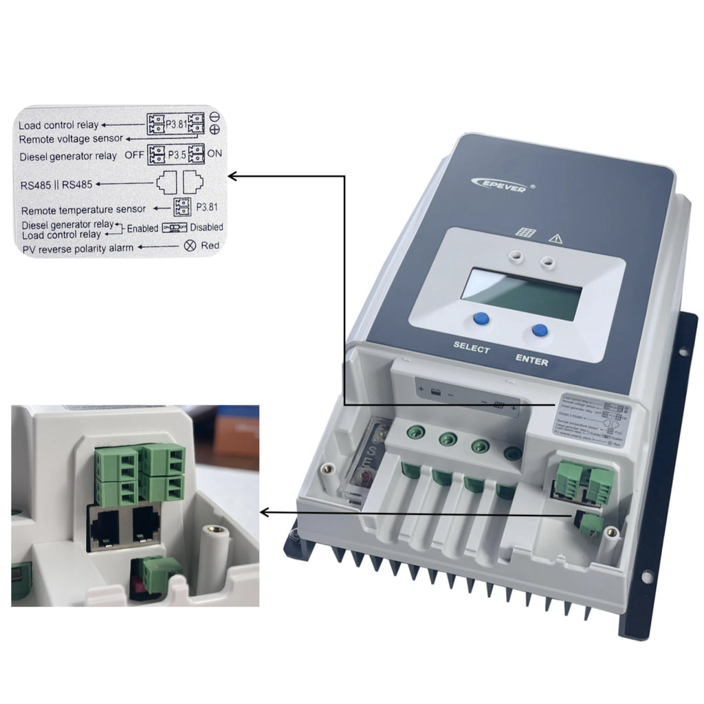 MPPT Solarladdningsregulator 50A–100A – Tracer AN-serien med MT52 Display