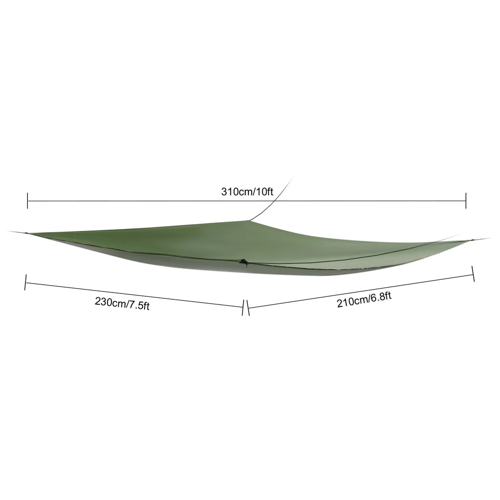 Portable Camping Hammock and Canopy Awning Olive Drab Beach Hammock Canopy