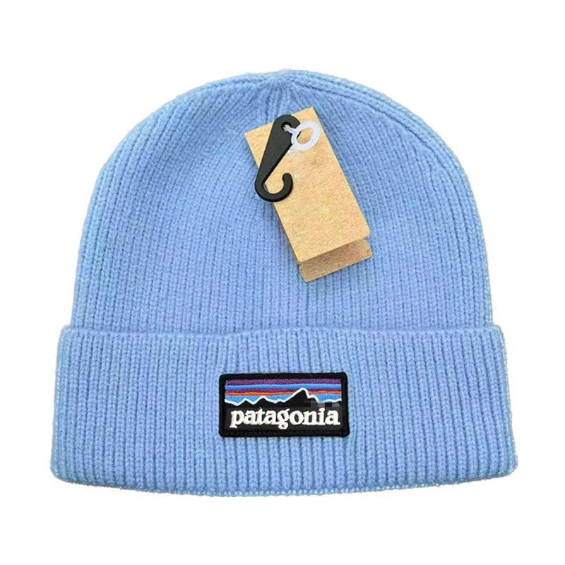 Unisex Knitted Wool Hats Winter Knitting Thick Beanie Hat Double Layer Solid Color Velvet Warm Bonnet Cap 16