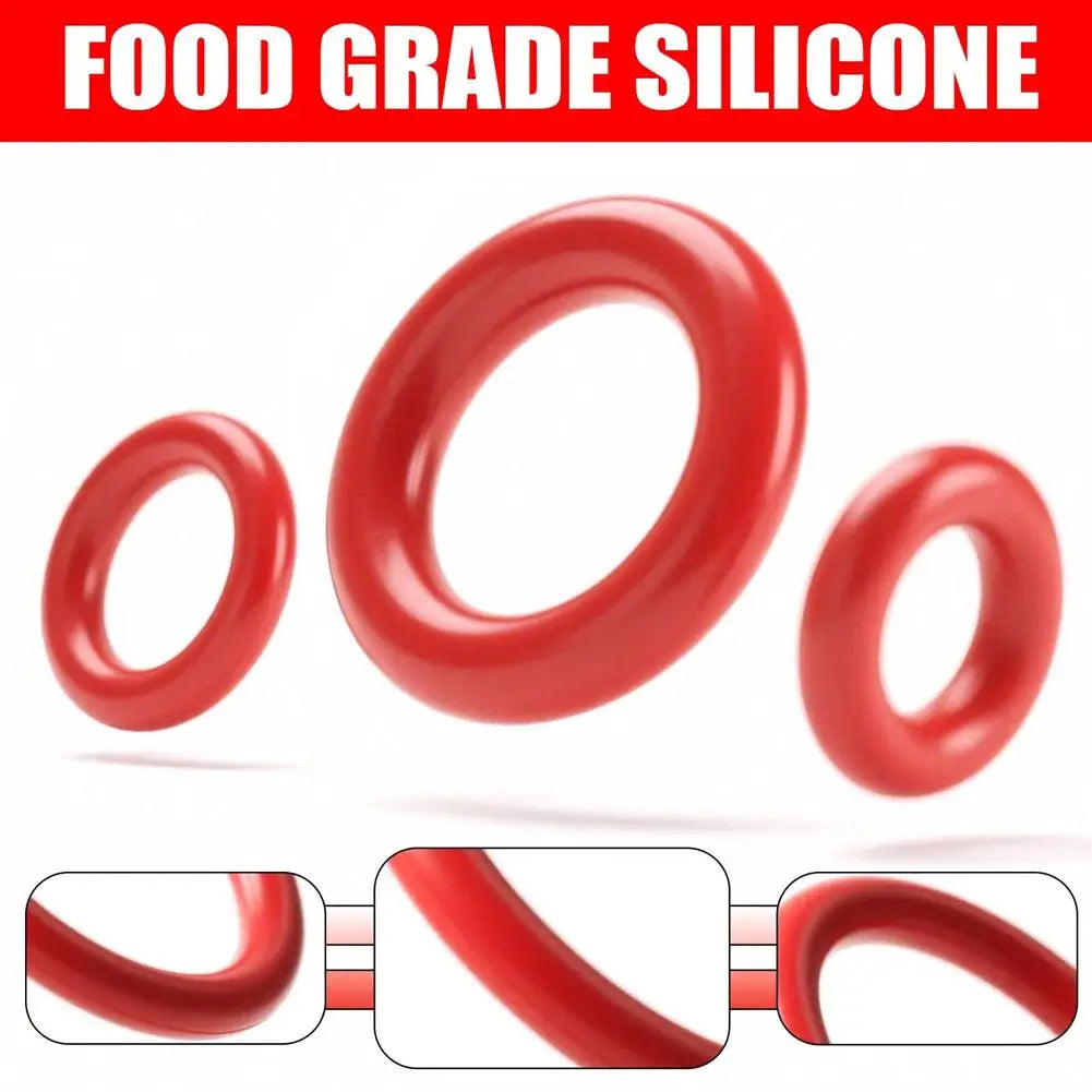 351Pcs Red Silicone O-Rings Kit Oil Resistant High Temperature Rubber Sealing Gaskets Washers for Cars And Pipelines
