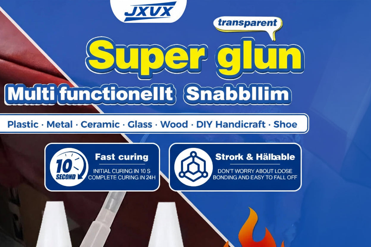 10-pack 502 Superlim Snabbtorkande Cyanoacrylat - Universellt Lim för Läder Gummi Glas Trä Metall