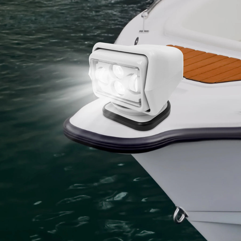 9-32V 60W 8000LM Remote Control IP67 Grade Marine Search Light| Portable 360 Degree Rotating Boat Spotlight .