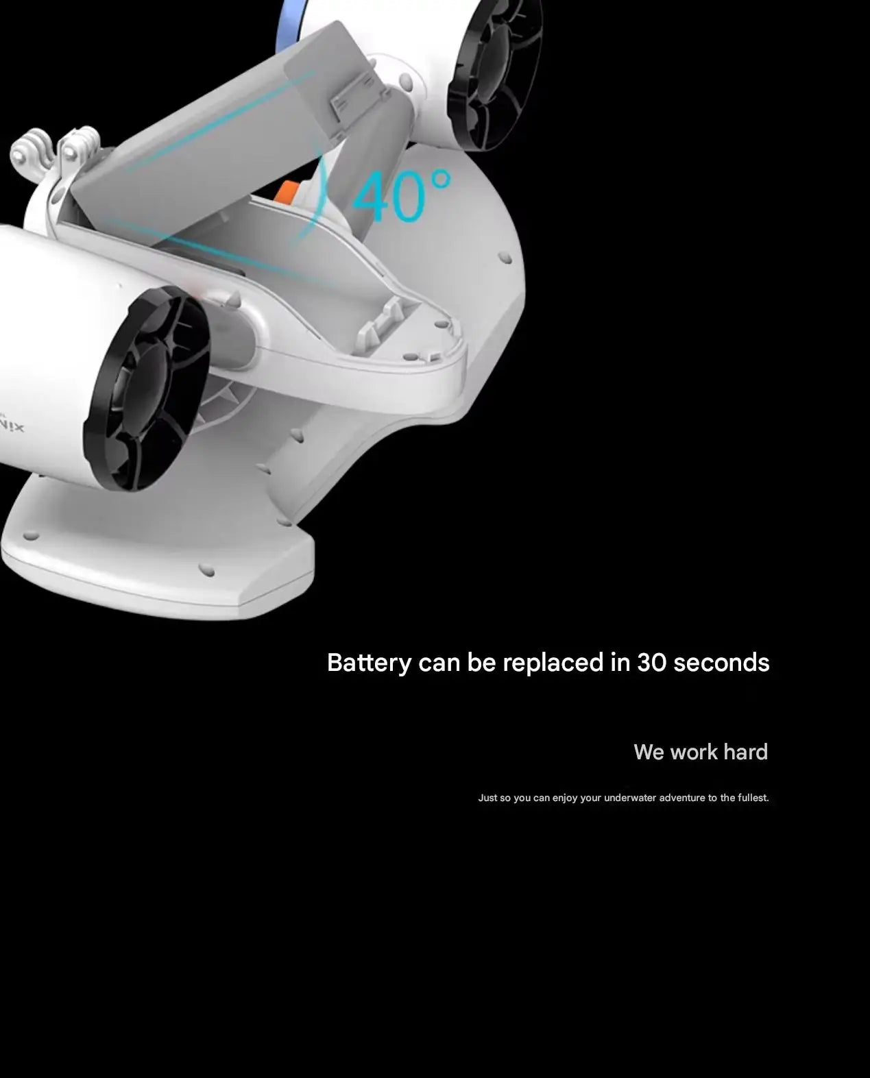 Undervattensscooter med Dubbla Motorer - 2 Hastigheter 1,5m/s