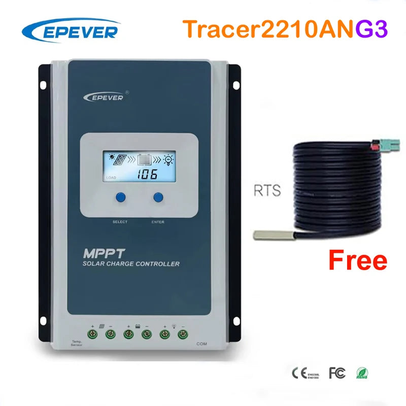 MPPT Solarladdningsregulator 10A 20A 30A 40A – 12V/24V Auto Tracer2210ANG3 20A 12V 24V