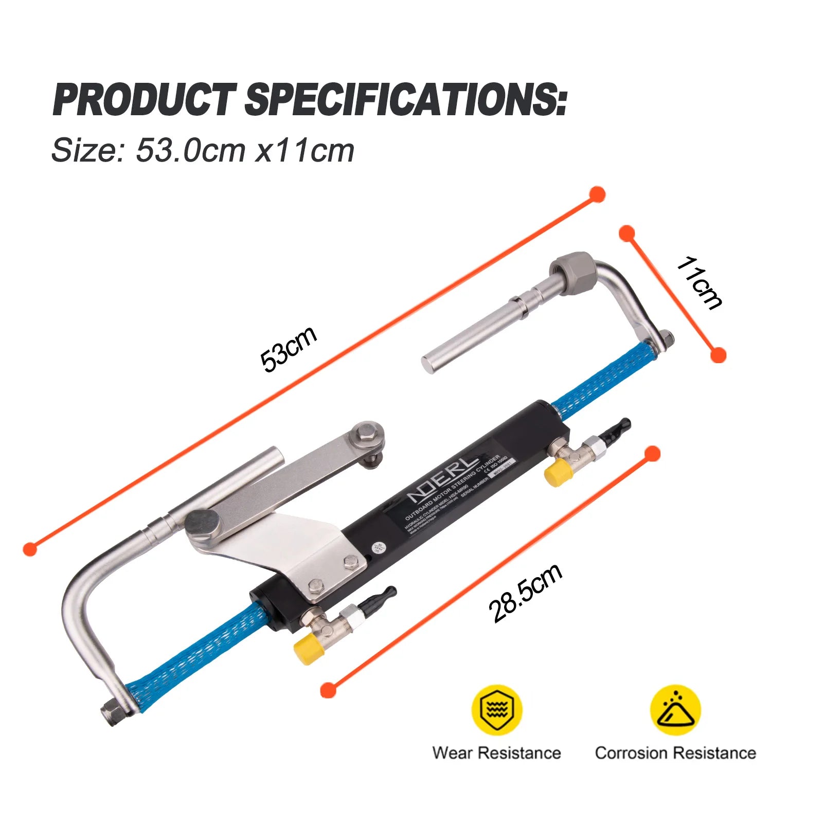 Hydrauliskt Styrsystem för Båtmotor - Komplett Kit för Utombordare upp till 90 HK