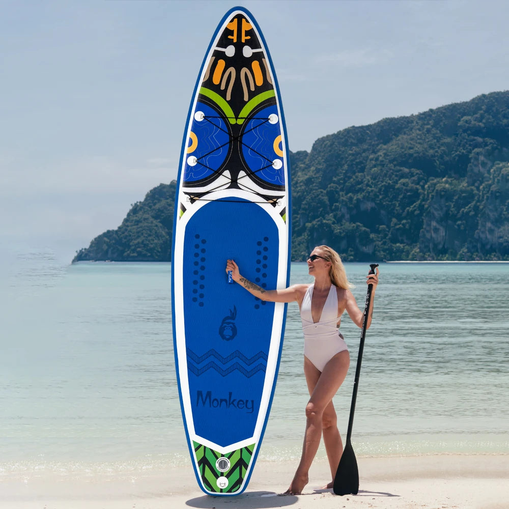 Uppblåsbar SUP-bräda 335cm - Lätt Paddelbräda för Yoga och Touring