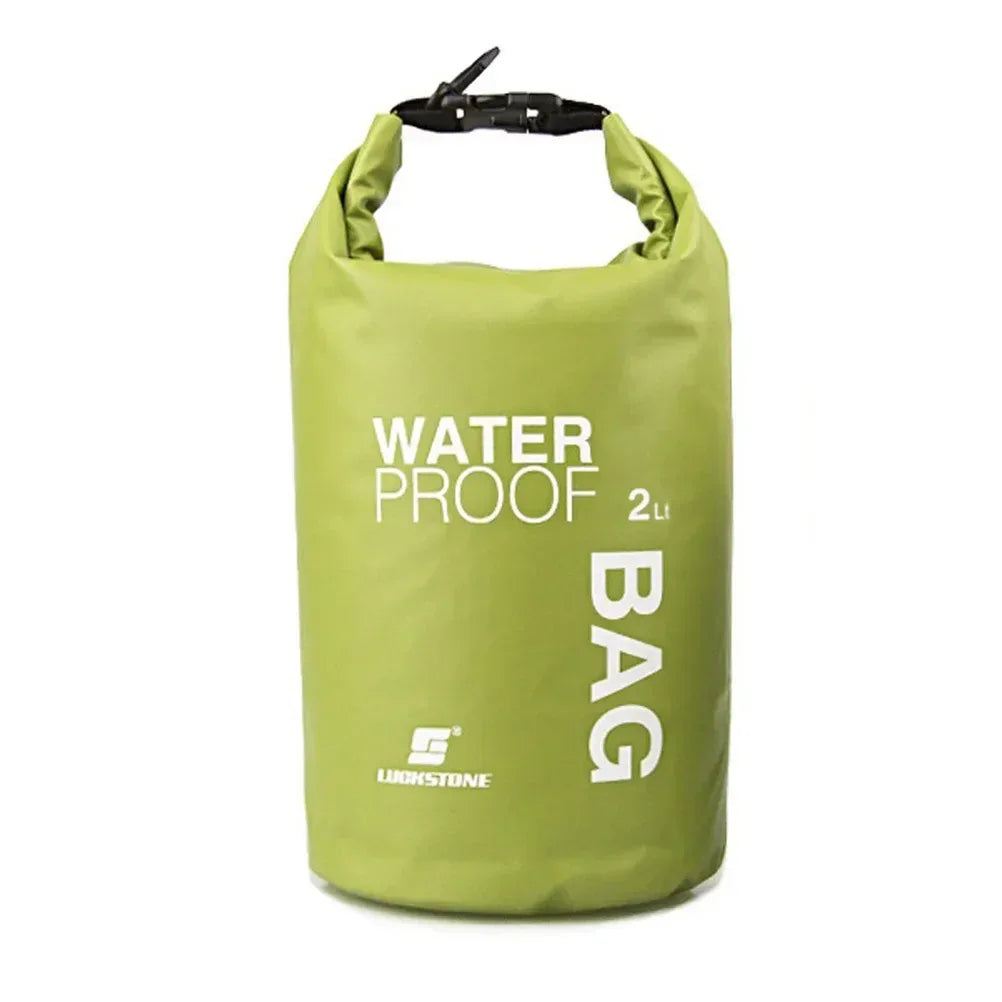 Vattentät Drybag 2L - Kompakt Förvaringspåse för Outdoor & Vattensport Green