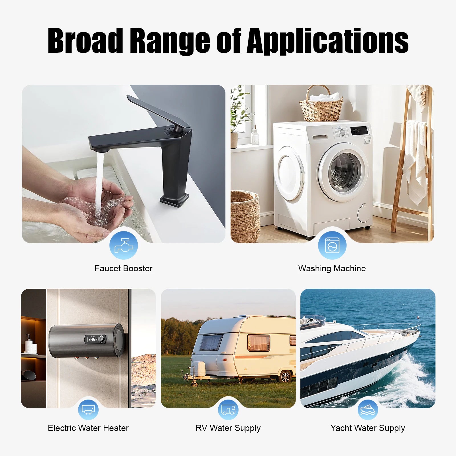 12V 4.5 GPM Water Pressure Booster Pump| Automatic Self Priming Misting Booster Pump