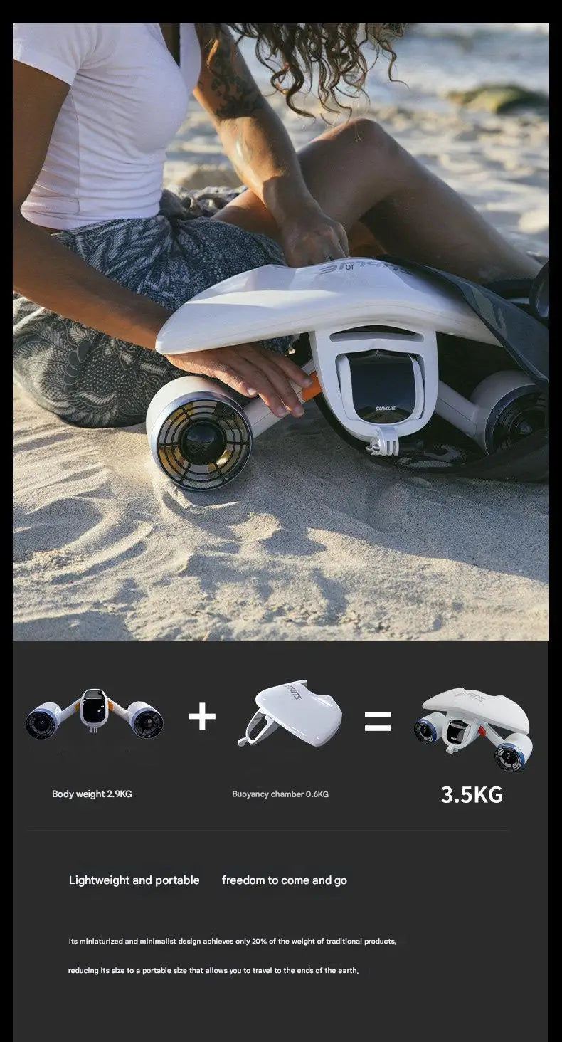 Undervattensscooter med Dubbla Motorer - 2 Hastigheter 1,5m/s