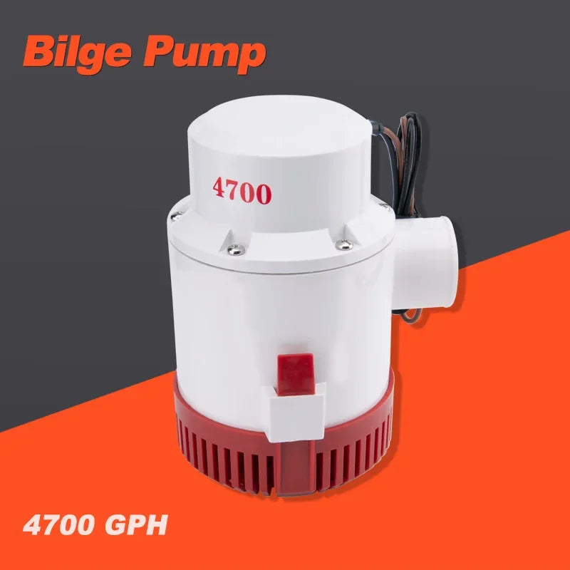 12V 4700GPH Marin Länspump Elektrisk Vattenpump för Båtar | Heavy Duty Nedsänkbar vit Poland
