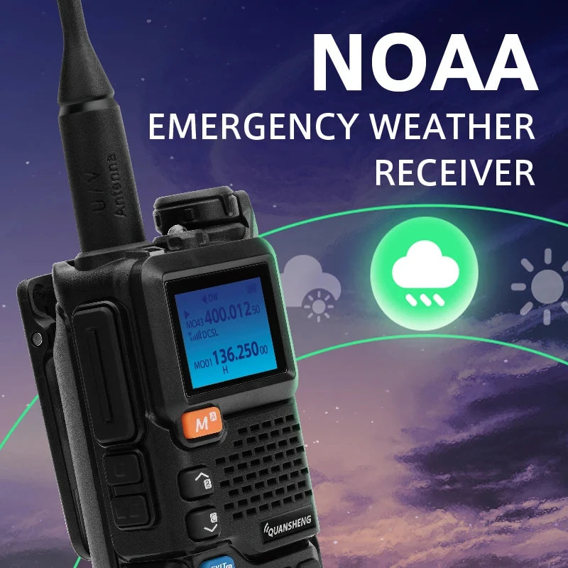 UV-5R PLUS Walkie-Talkie 5W – Dual Band UHF/VHF med FM, NOAA & Scrambler
