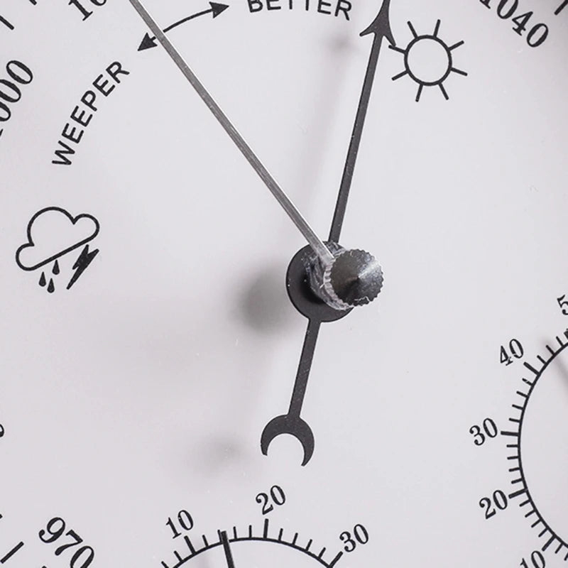 3-i-1 Digital Barometer Termometer Hygrometer - Väggmonterad Väderstation