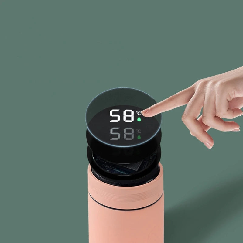 Smart Termos med LCD-display – Håller Varmt & Kallt | 500ml Rostfritt Stål