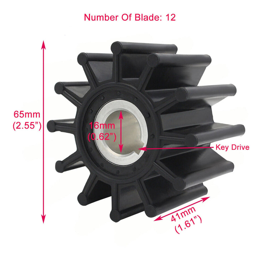 Vattenpump Impeller Kit 879312025 för MerCruiser - 12-Bladig med Packningar