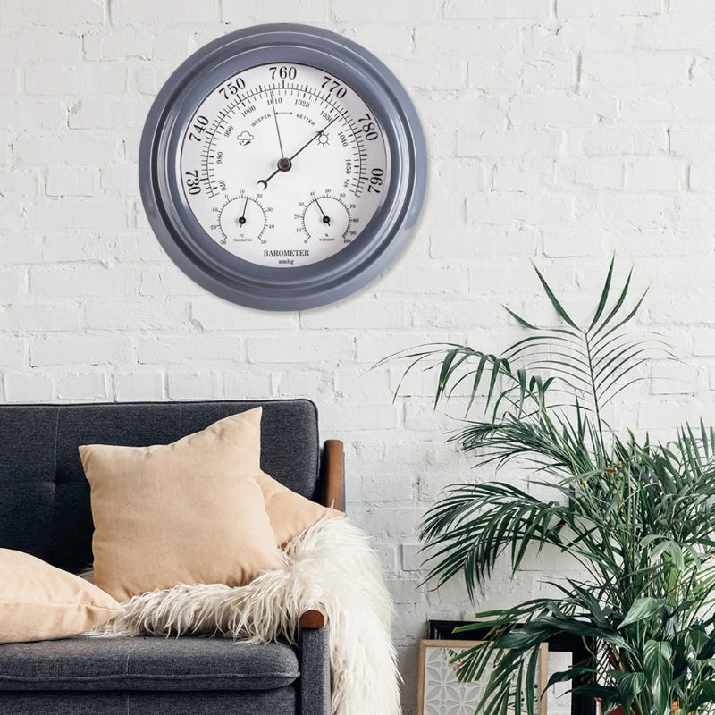 3-i-1 Digital Barometer Termometer Hygrometer - Väggmonterad Väderstation