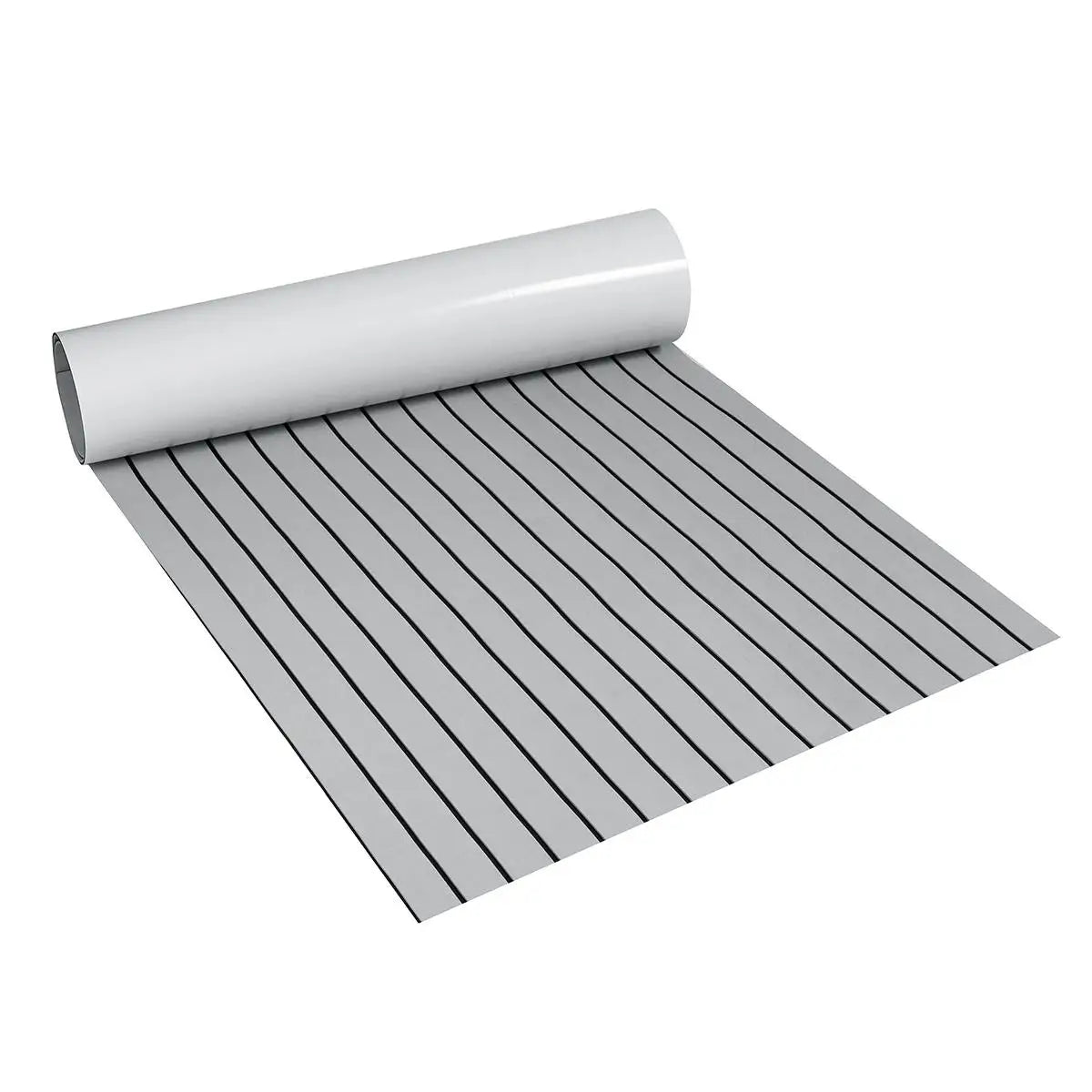 2400x900x5mm Självhäftande EVA-skum Teak Däcksmatta – Marinmatta för Båt, Grå/Svart Grå Spanien