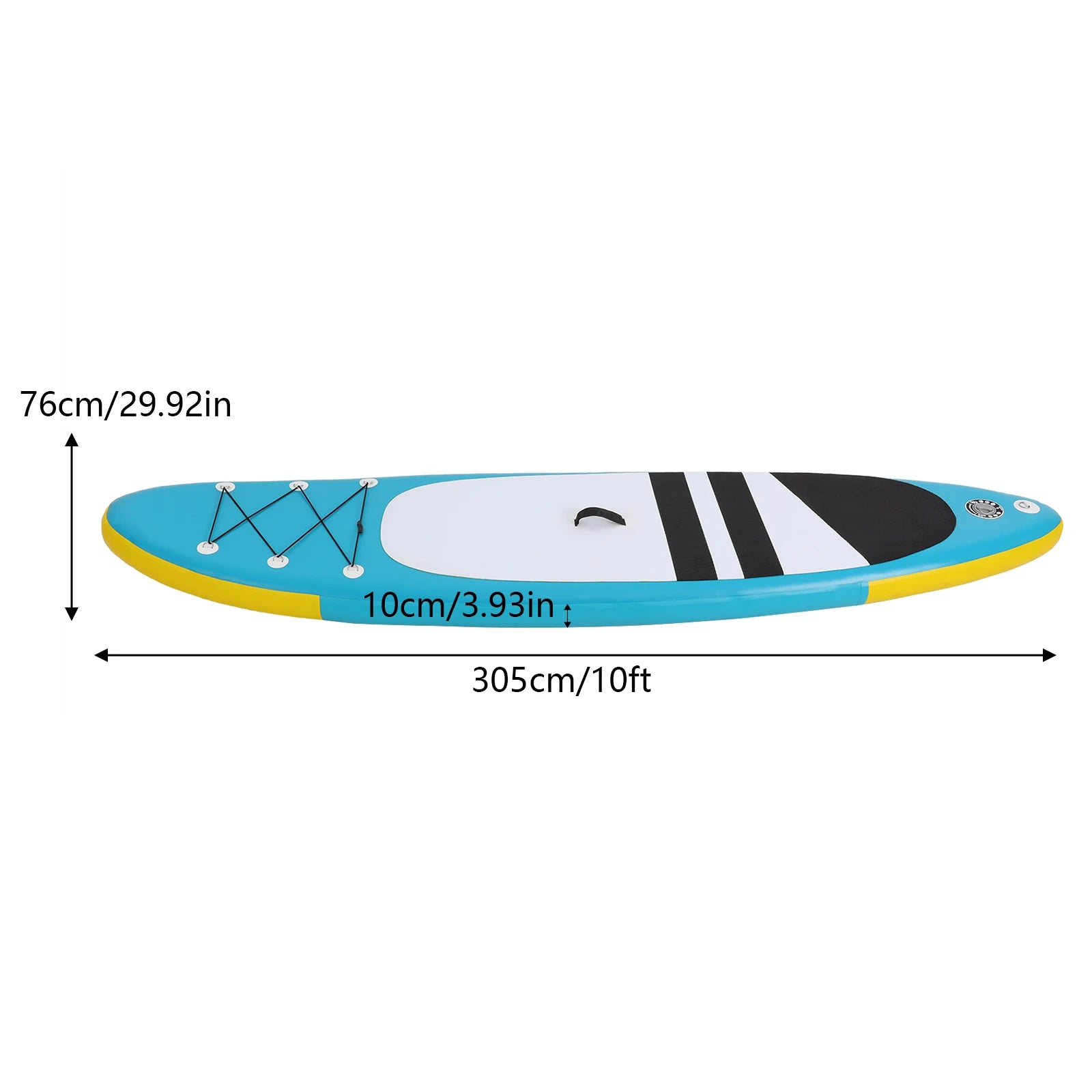 Inflatable Stand up Surfboard Set| 305*76*10cm Anti-slip Surface Portable Supboard Paddle Board| Surfboard+Pump+Paddle+Fin