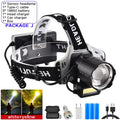 Kraftfull LED Pannlampa 120000lm - USB Laddbar med Sensor & Powerbank. VIT GUL-J