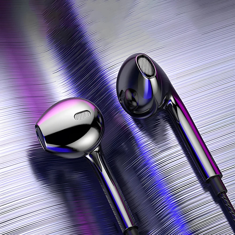 Trådbundna USB-C Hörlurar med Mikrofon - Stereo In-Ear Headset för Gaming & Musik