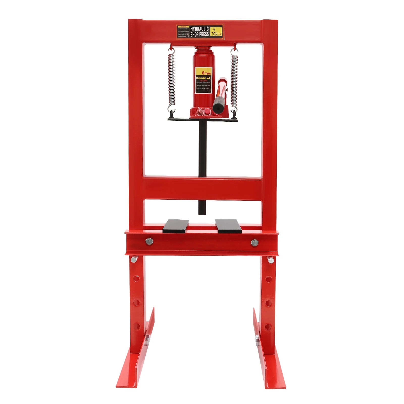 Hydraulisk Verkstadspress 6 Ton - Höjdjusterbar Garagepressmed Pressplatta