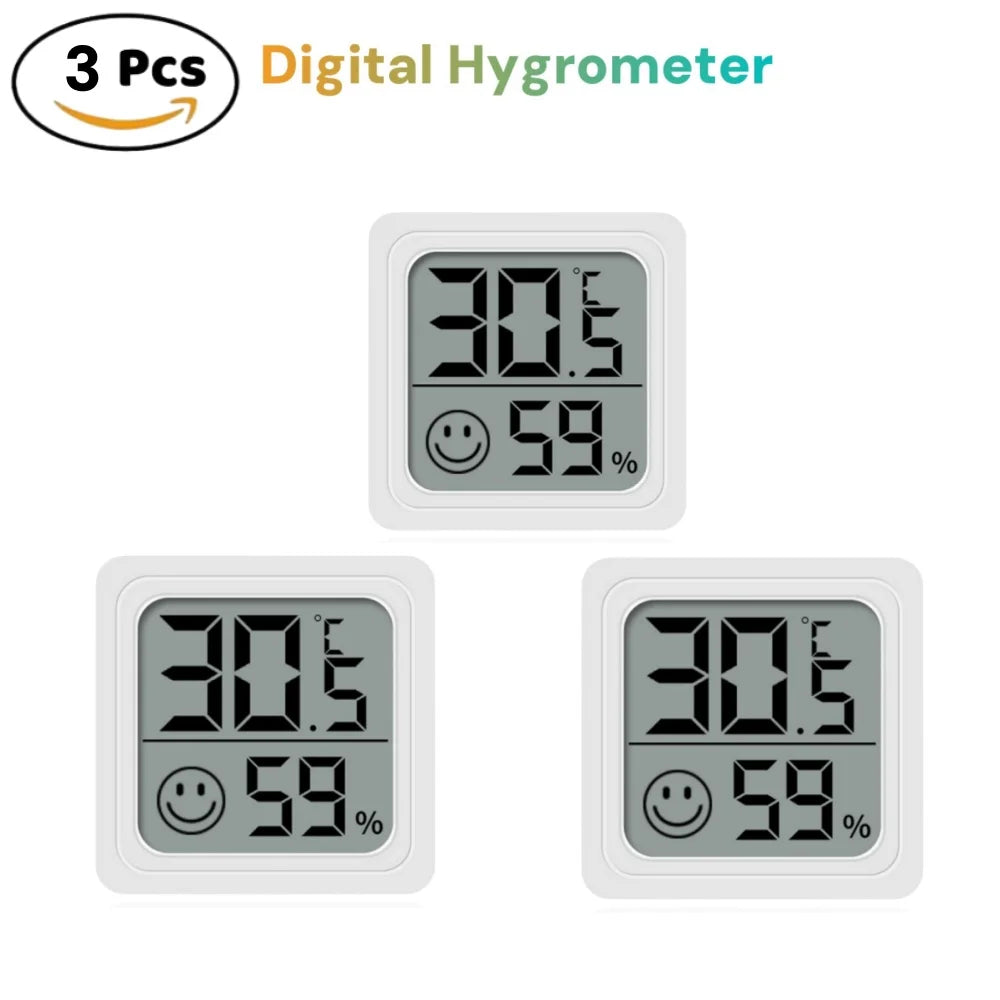 LCD Digital Termometer & Hygrometer med Komfortindikator - Väderstation Inomhus 3st