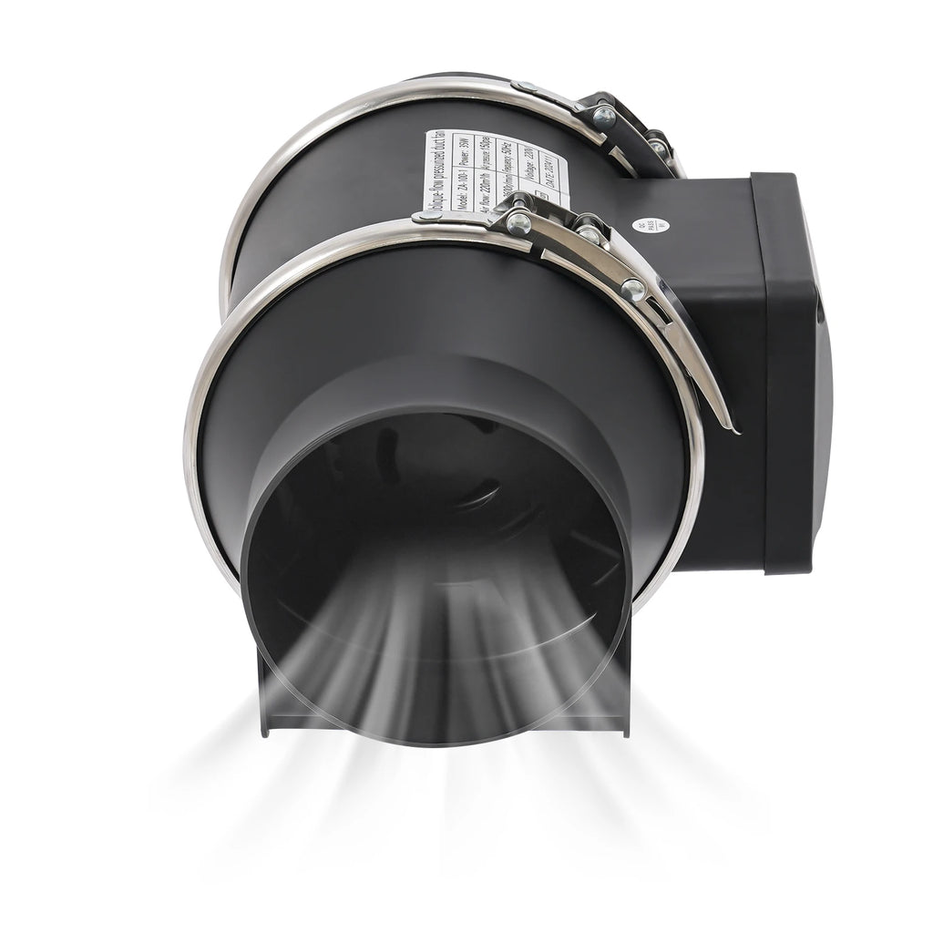 Pipe Exhaust Fans | 220V 35W Low Noise Duct Ventilation Fan for Kitchen/Bathroom/Warehouse | 220m³/h Wall Exhaust Duct Fan