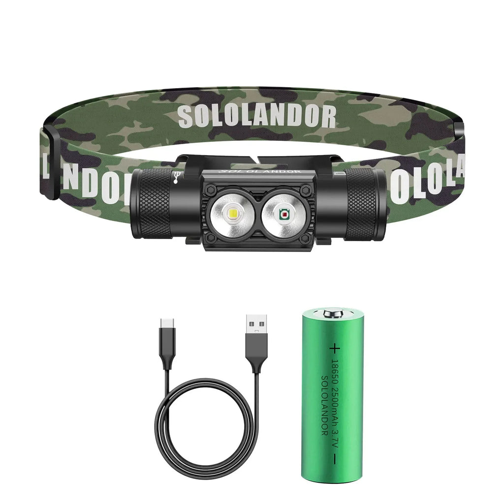 Professionell LED Pannlampa 600lm - Vit & Röd Belysning USB-C Laddbar.