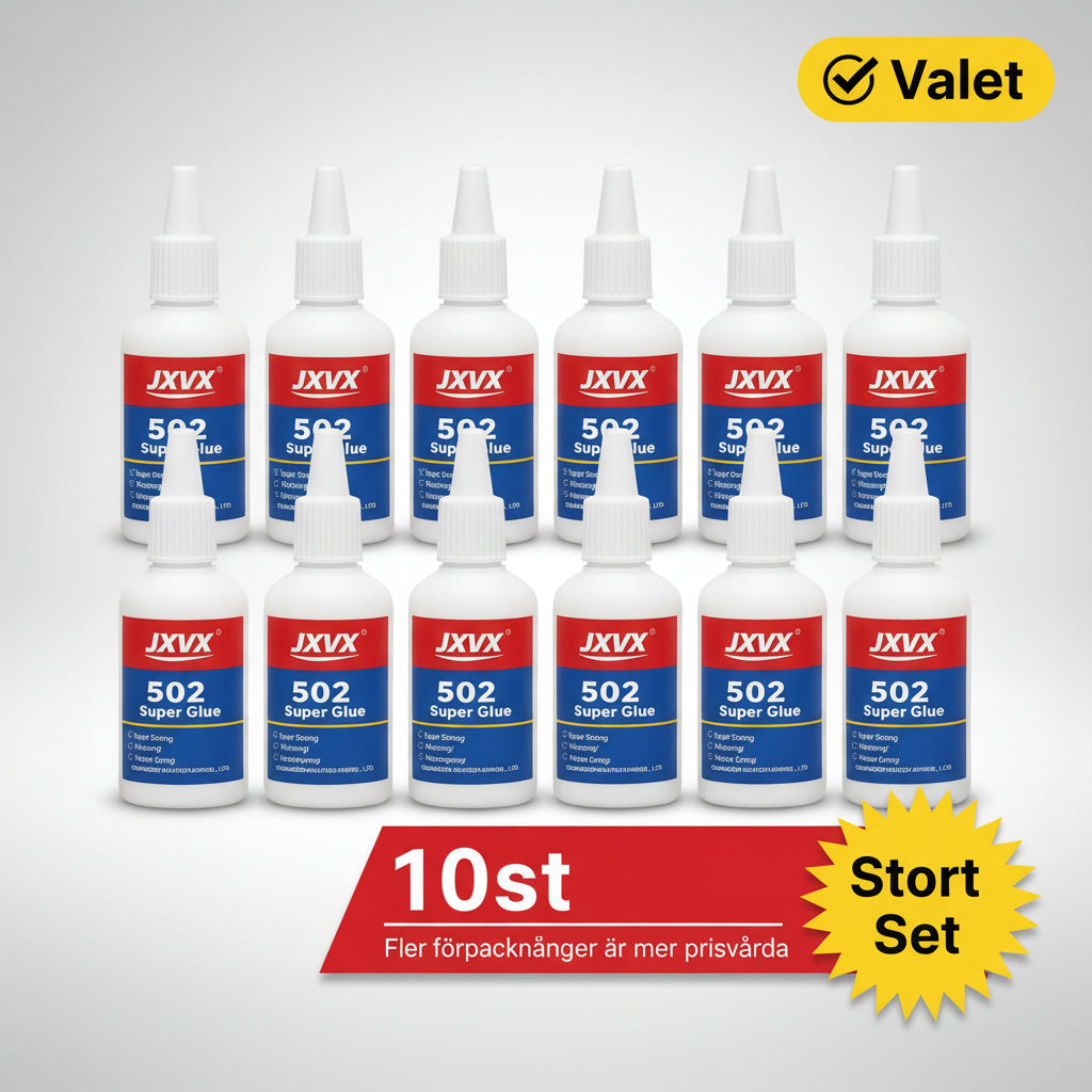10-pack 502 Superlim Snabbtorkande Cyanoacrylat - Universellt Lim för Läder Gummi Glas Trä Metall