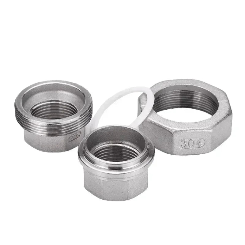 Rostfri Stålkoppling Union Joint 304 - Gängad Rörfitting 1/4" till 1-1/2"
