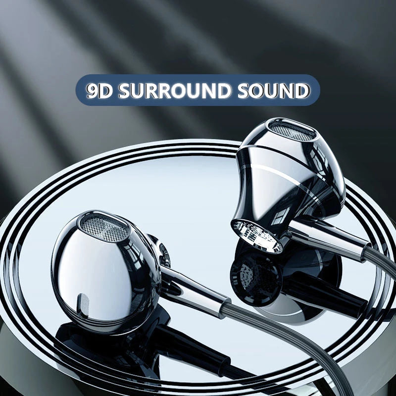 Type-C/3.5mm Kabelanslutna Hörlurar - Dubbel Bass In-Ear med Mikrofon & Karaoke