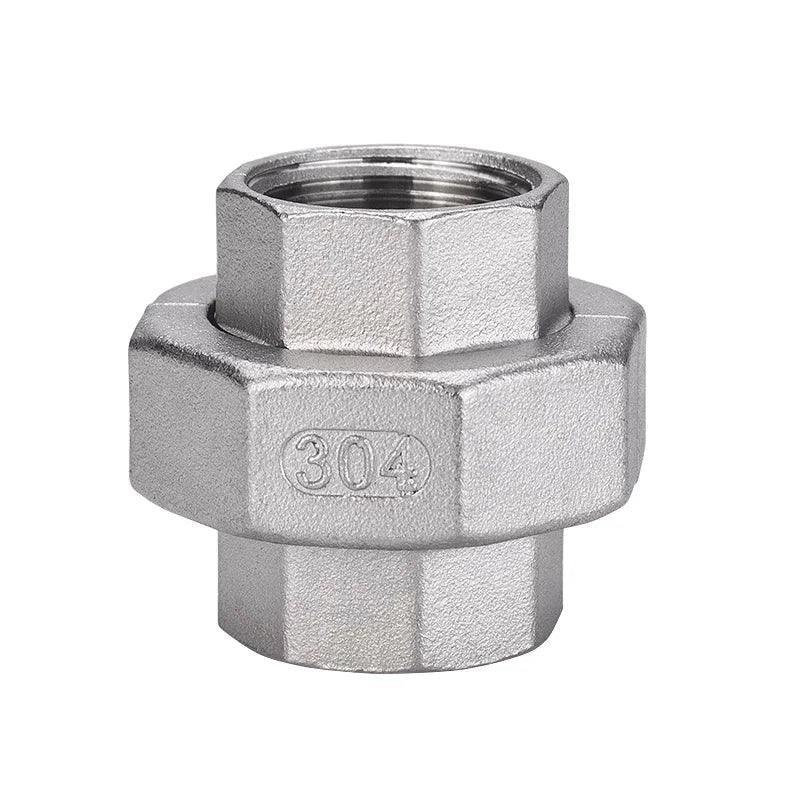 Rostfri Stålkoppling Union Joint 304 - Gängad Rörfitting 1/4" till 1-1/2"