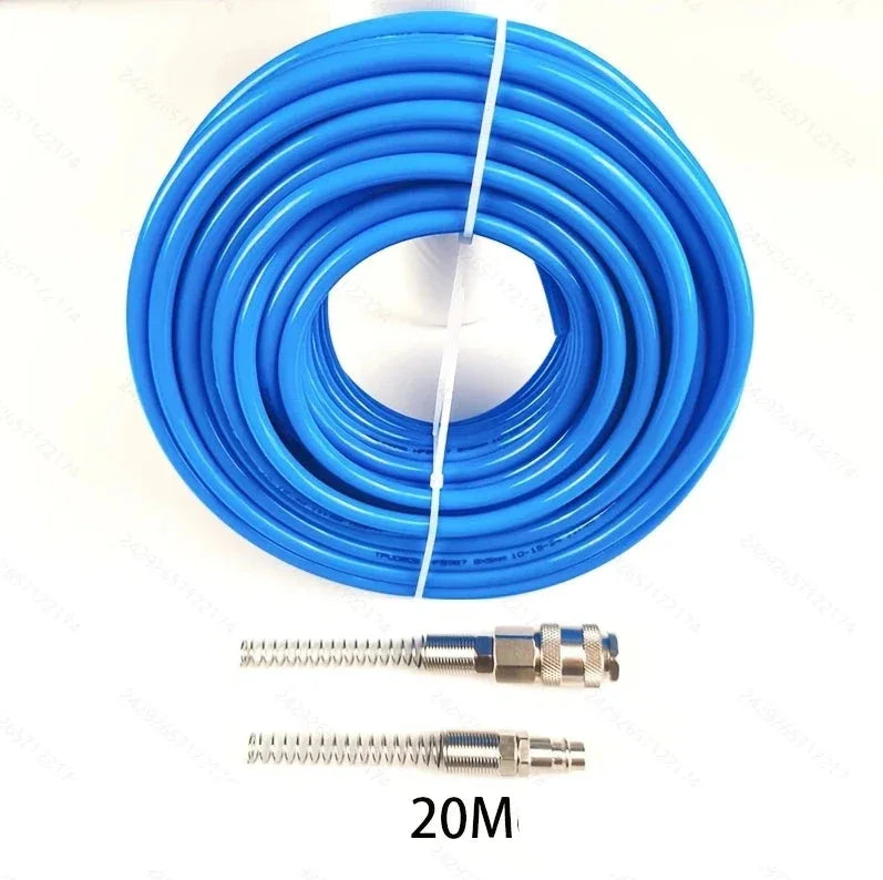 Luftkompressorslang med Snabbkoppling - Flexibel PU-slang 10/20/30m 20M EU 3-in-1 conn